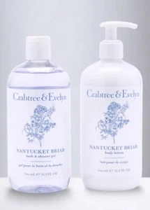 CRABTREE & EVELYN Nantucket Briar Body Lotion + Bath & Shower Gel Set 16.9oz New - Picture 1 of 4