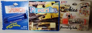 3 Flavor Lip Balms NESTLE CRUNCH, FROSTED COOKIES & VANILLA BEAN NEW IN PACKAGE - Picture 1 of 1