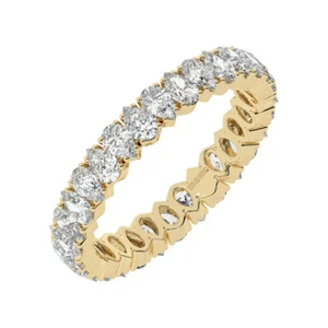 3.5 MM Claw Set Pear Cut Diamond Full Eternity Ring in 18K Yellow Gold - Picture 1 of 4