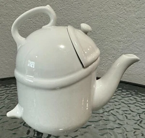 SELTENE WEISSE TEESCHALE TEEKANNE gekippt von Rosenthal für Nieman Marcus - Bild 1 von 7