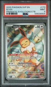 2025 POKEMON SVP EN-SV POKEMON CENTER ETB BLACK STAR PROMO #173 EEVEE PSA 9 (1) - Picture 1 of 2