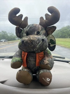 Mossy Oak Camouflage Elch Plüschtier Stofftier mit Jagdweste 7 Zoll - Bild 1 von 9