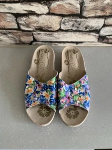 Vera Pelle Le Soft Women’s Casual Slip On Floral Sandal Shoes Ladies Size UK 6.5 - Picture 1 of 12