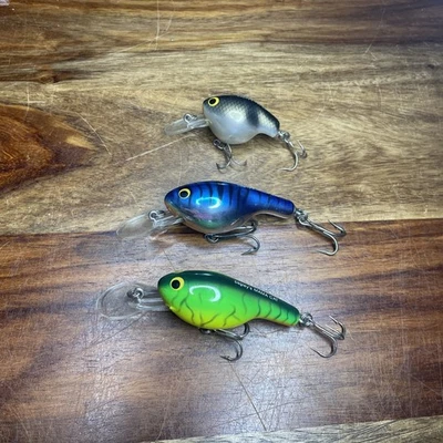 *3* Señuelos de pesca Bagley’s. Gato mamá. Fat Cat. Crankbait. Vintage Foto 1 de 4