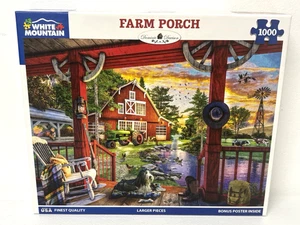 Rompecabezas White Mountain Farm Porch 1000 piezas piezas más grandes 24 x 30 nuevo - Imagen 1 de 7