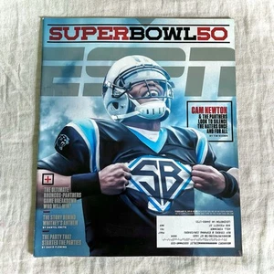 Cam Newton ESPN Magazine Feb 2016 Super Bowl 50 Issue Carolina Panther SB Jersey - Picture 1 of 2