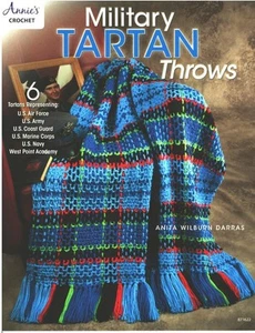 Military Tartan Throws  Annie's Crochet Pattern Booklet  6 Patterns - Picture 1 of 2
