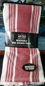 6 All Clad Premium Chili Streifen Geschirrtuch Set: sehr saugfähig, super weich - Bild 1 von 4