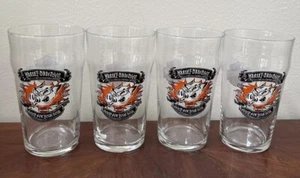 Harley Davidson Set Of 4 Hog Pig Drink  Glasses Good For Your Soul 20oz Pint NEW - Picture 1 of 10