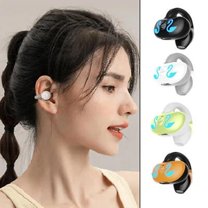 Wireless Earbuds Bone Conduction Ear Clip 5.3 Bluetooth Headphones Sport Headset - Picture 1 of 16