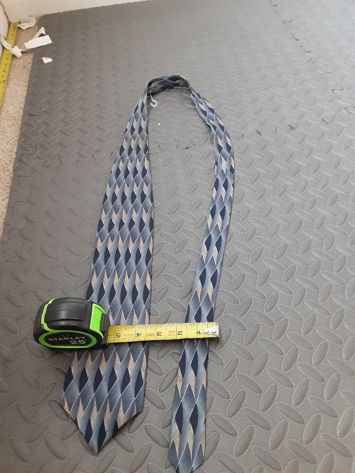 Corbata Puritan para hombre azul negro 100 % seda #S102 Foto 1 de 3