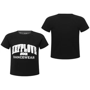 Girls Crop Top Casual T-shirt Hip-Hop Blouse Vacation Tops Weekend Shirts Soft - Picture 1 of 20