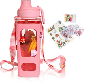 Kawaii 700Ml Portable Leakproof Cute Kids Water Bottles with Straw for School - Picture 1 of 5