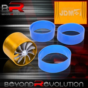 Adaptador de filtro turbo de admisión de aire dorado de 2,5" ventilador de hélice de ahorro de combustible y gas - Imagen 1 de 3