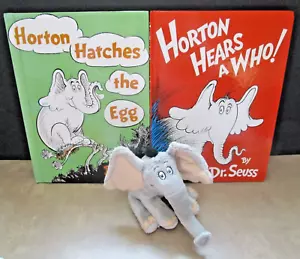 Horton hört einen, der das Ei schlüpft Dr. Seuss Lg. Hardcover Grolier mit Horton Spielzeug - Bild 1 von 8