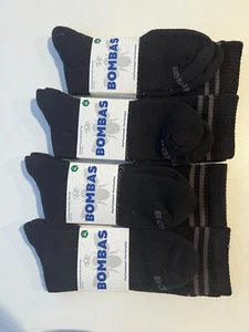 4 Paar Bombas Herren Wadensocken X-Large Größe 13 - 16 schwarz XL - Bild 1 von 2