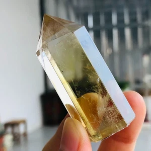 43g Natural Smokey Citrine Quartz Crystal Obelisk Wand Point Healing G888 - Foto 1 di 12