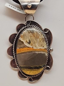 GARY NEZ NAVAJO Hummel Jaspis/Sterling Silber Anhänger - Bild 1 von 18