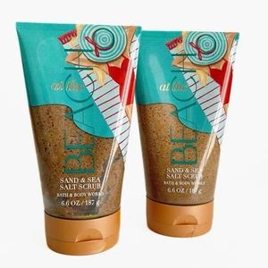 2 Bath & Body Works AT THE BEACH Sea Salt Body Scrub New Polynesian Sand - Picture 1 of 2