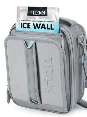 Lonchera expandible Titan Arctic Zone ~ Nueva con 1 paquete de pared de hielo.  Gris Foto 1 de 4