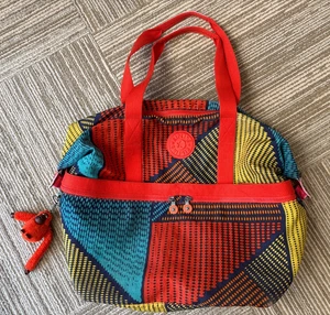 Bolso de Mano Kipling Matty Geométrico Multicolor Fin de Semana Viaje nocturno - Imagen 1 de 14