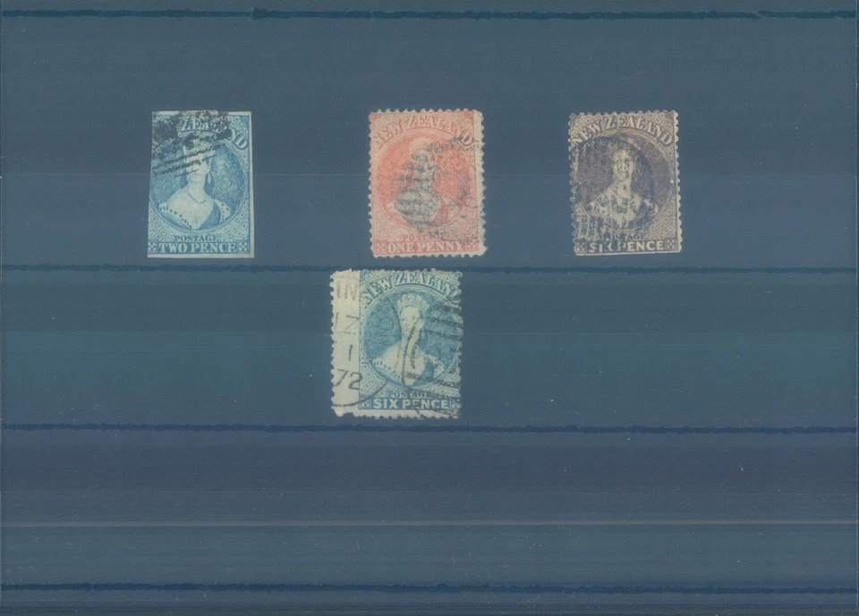NUEVA ZELANDA 1863-1866 sellos Victoria usados - estrella wmk Foto 1 de 1