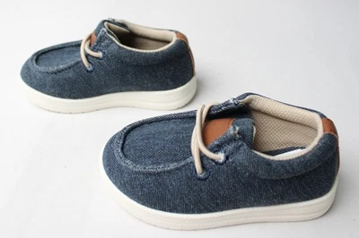 Old Navy Boy's Elastic Lace Slip-On Deck Shoes LB3 Navy Blue/Beige US:6 EU:22 - Image 1 of 4