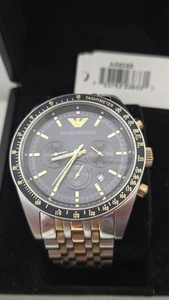 Emporio Armani AR-6088 Men's Chronograph Watch, Two-Tone, Boxed AR6088 - Picture 1 of 5