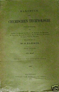 Manual de Tecnología Química O. Dammer 3. Banda 1896 - Imagen 1 de 1