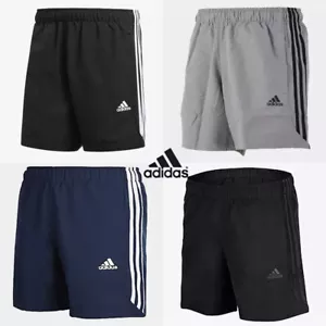 Adidas Men's 3 Stripes Chelsea Football Shorts Sports Gym Running S M L XL 2XL - Picture 1 of 17