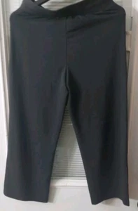 Athletic Works Women's Black Wide Leg Cropped Pants Size S 4-6 NEW - Picture 1 of 3