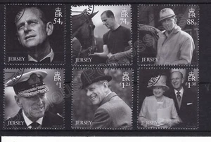 SG 2560-2565 JERSEY USED CTO STAMP SET 2021 PRINCE PHILIP DUKE OF EDINBURGH - Picture 1 of 1