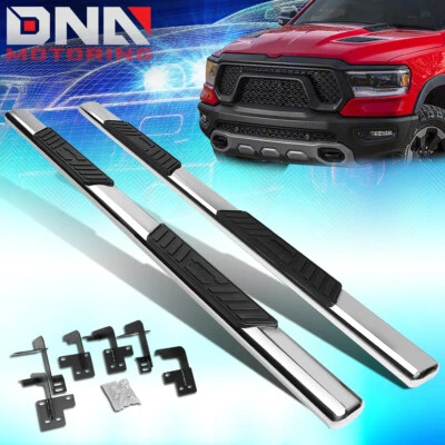 FOR 2019-2020 RAM 1500 QUAD CAB 5"OVAL TUBING STEP NERF BAR RUNNING BOARD CHROME - Image 1 of 4