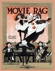 10383.Decor Poster.Wall Art.Room interior.Movie Rag.Jazz orchestra.Clown dance - Picture 1 of 1