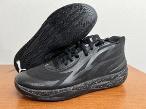 Puma MB.02 OREO Lamelo Ball Black White Men's Basketball Shoes 379420-01 Size 12 - Picture 1 of 8