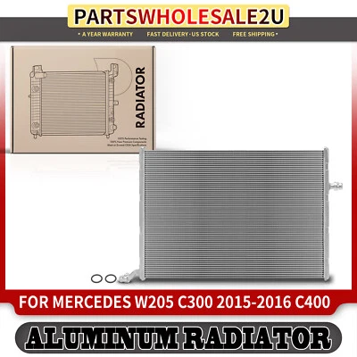 Radiador sem refrigerador de óleo para Mercedes-Benz C300 C400 C450 AMG L4 2.0L V6 3.0L - Imagem 1 de 4