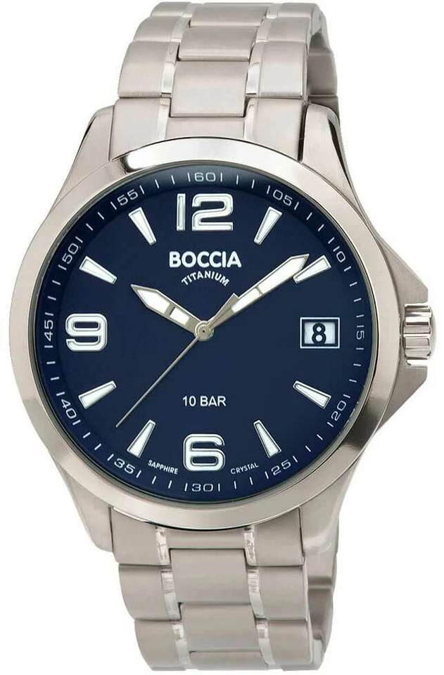 Boccia Titanio 3591-03 Orologio con Vetro Zaffiro 100m Impermeabile Blu Scuro - Immagine 1 di 1