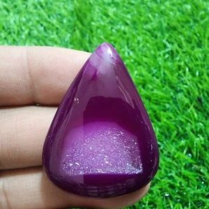 Top Awesome AAA+ Window Druzy Agate Pear Shape 79.70 Carat Gemstone For Jewelry - Picture 1 of 6