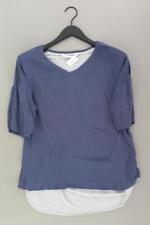✨ Oui Bluse für Damen Gr. 36, S 3/4 Ärmel blau aus Viskose ✨