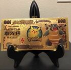 24k Gold Foil Plated Blastoise Pokemon Banknote