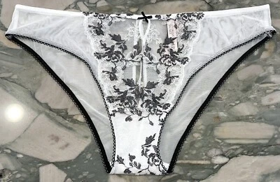 NUEVO Victoria Secret Dream Angels bordado ojo de cerradura descarado - blanco y negro - XL Foto 1 de 4