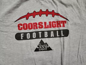 Coors leichtes T-Shirt Herren Größe L grau Logo Spell Out NFL Football Tee - Bild 1 von 6