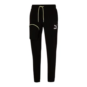 Puma Men's Lightsense Classic Sweatpants 535541 01 Cotton Black Size Large - Picture 1 of 2