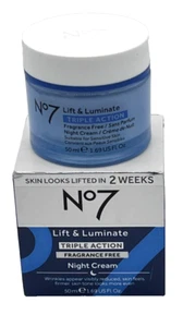 No7 Lift & Luminate Triple Action Night Cream Reduces Wrinkles/Firms Skin (6091) - Picture 1 of 1