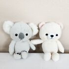Fao Schwartz Button Plush White Bear Koala Super Soft Cuddly Stuffed Animal Toy