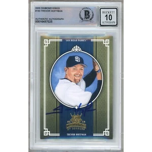 Trevor Hoffman San Diego Padres Signed 2005 Diamond Kings #193 BAS BGS Auto 10 - Picture 1 of 4