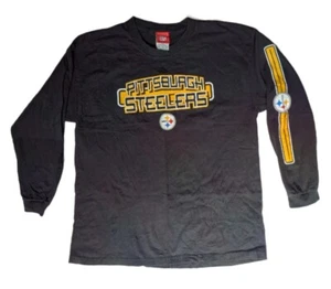 NFL Pittsburgh Steelers Youth Shirt Size XL (18/20) Black Long Sleeve Football - Picture 1 of 7