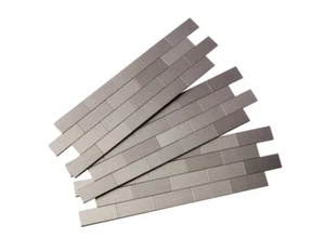 Aspect Peel and Stick Backsplash Subway Matted Metal Tile - Picture 1 of 3