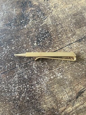 Lápiz mecánico (trabaja con plomo) clip de barra de corbata vintage Anson chapado en oro Foto 1 de 4