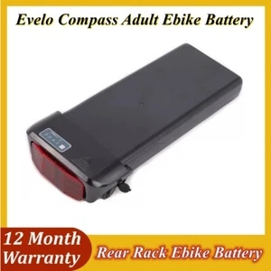 Evelo Compass Adult Ebike Batteries Pack 48v 10.5ah Tricycle Rear Rack Battery - Picture 1 of 8